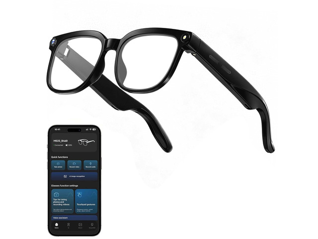 AI Smart Glasses with 8MP Camera, Bluetooth Camera Glasses for Women Men Take Video Record & Photo, Real-Time Translation, AI Assistant, Object...