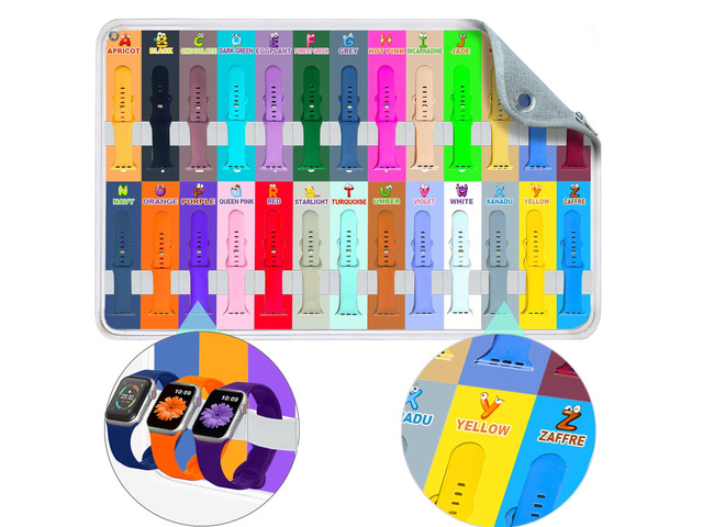 26 Pack Sport Bands Compatible for Apple Watch Bands 38/40/41/42/44/45/46/49mm with Portable Fun Alphabet Printed Storage Bag, Soft Silicone Strap...