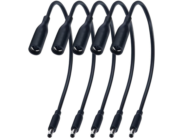 Power Adapter 5 Count 7.4mm Female to 4.5mm Male Tip Adapter Converter Cable for Dell Laptop Power Supply