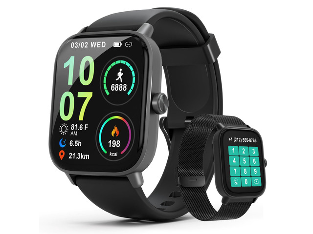 Smart Watch for Men & Women Android & iPhone, 1.83' HD Touchscreen, 24/7 Heart Rate, Sleep & Fitness Tracker, Answer/Make Calls/100+ Sports...
