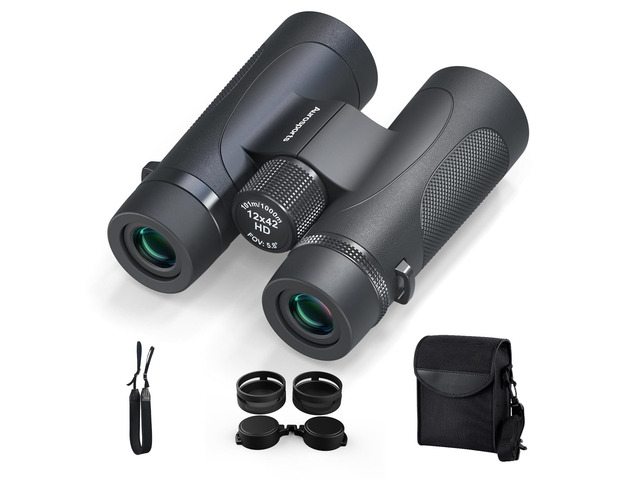12x42 High Powered Binoculars for Adults, IPX7 Waterproof Long Range HD Optical Imaging, BAK4 Prism, Lightweight Durable Aluminum Alloy Body,...