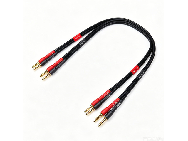 Banana Plug to Banana Plug Speaker Cable, 12awg tinned Oxygen Free Copper (OFC) Silicone Rubber Cable (1.5FT)
