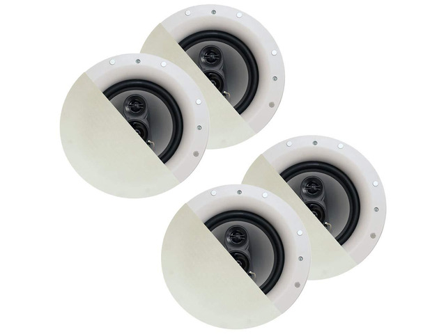 Acoustic Audio CSic84 Frameless in Ceiling 8' Speaker 2 Pair Pack 3 Way Home Theater Speakers