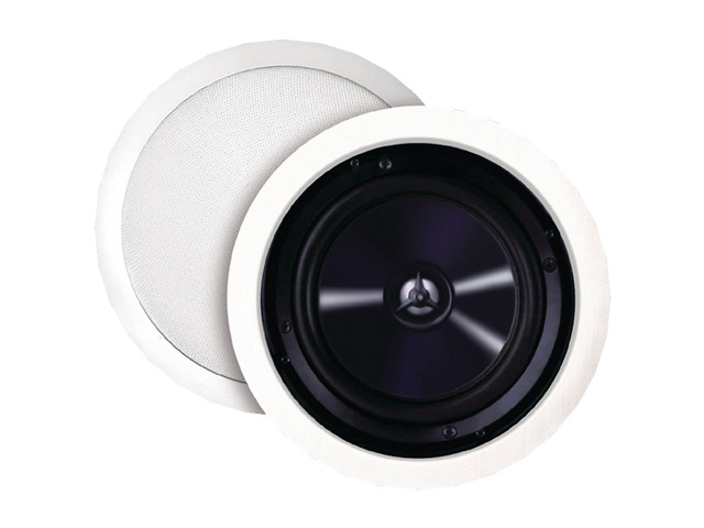 America MSRPRO6 125-Watt 6.5' Weather-Resistant in-Ceiling Speakers with Pivoting Tweeters & Metal & Cloth Grilles, white