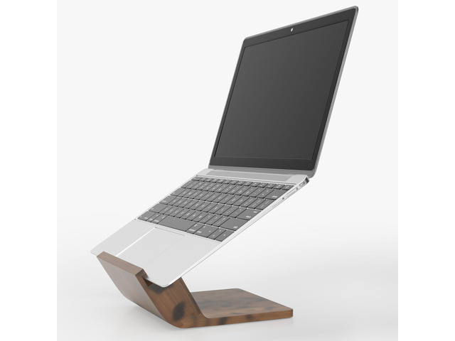 Wooden Laptop Stand, Ergonomic Computer Stand for Desk, Portable Laptop Riser, Notebook Stand Holder Compatible with MacBook Pro/Air, Dell, HP,...