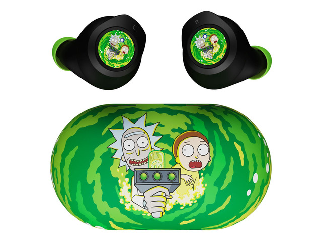 Rick and Morty Portal Wireless Bluetooth Earbuds with Charging Case, Built-in Mic, 30 Hr Playtime, Officially Licensed Rick and Morty Gifts for...