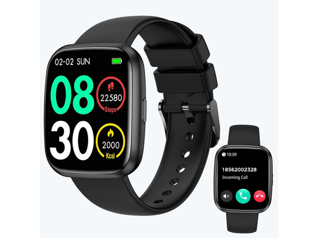 Smart Watches for Men/Women, 1.75' Bluetooth Call, AI Voice Smartwatch, 24/7 Heart Rate Monitor, Blood Pressure/SpO2/Sleep Tracker, IP68...