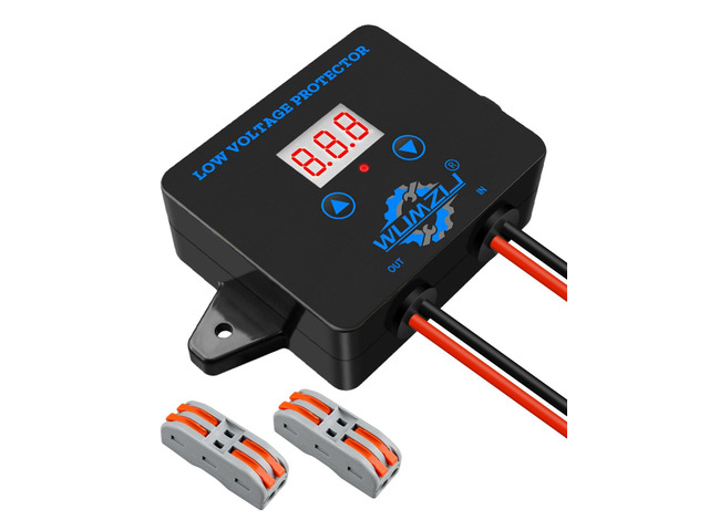 12V-36V DC Digital Low Voltage Protection Module with Display Over Discharge Cut-Off Switch for Battery Protection Voltage Monitoring and Disconnect