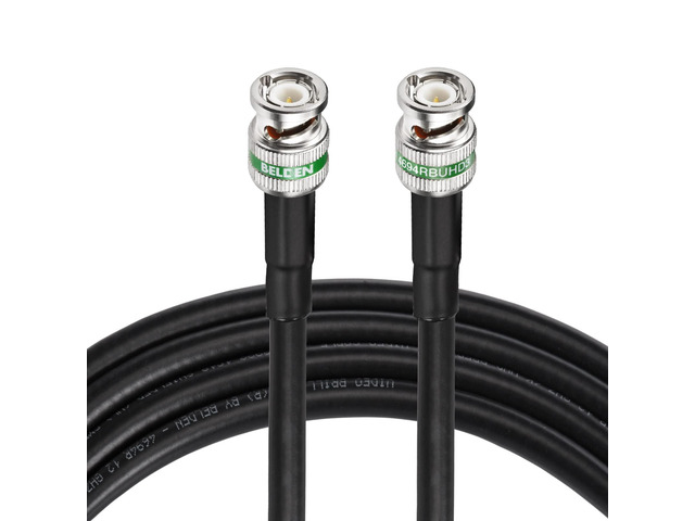 12G SDI Cable 10ft Belden 4694R BNC Cable 75 Ohm for Camera CCTV Support 6G-SDI/12G-SDI 4K/8K Video Monitor Broadcast Camera, SDI Converter