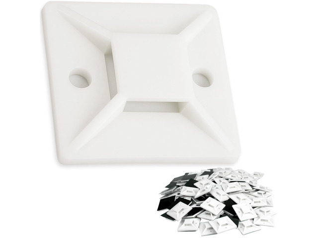 Super-Adhesive X-Large Cable Tie Mounts 100 Pack For Fast, Frustration-Free Wire Management. Anchor These Zip Tie Bases Tools-Free With Sticky...