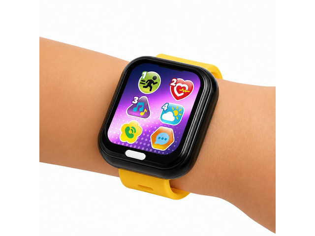 Toy Watch for Toddlers - Kids Smartwatch with Real Sounds A first baby watch of their own, so yours stays safe. Seven working buttons for pretend...