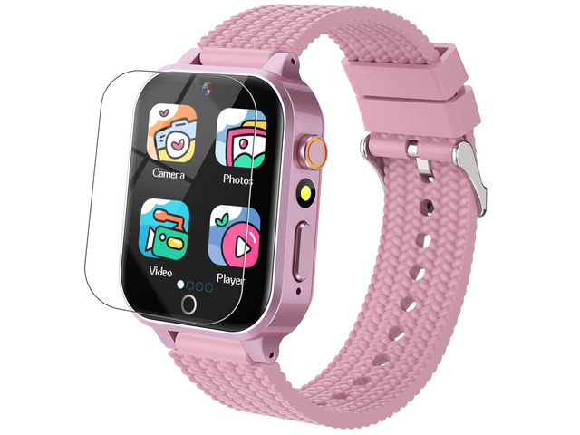 Smart Watch for Kids Girl Gift Ages 3-12, 2 Screen Protector, 26 Puzzle Games, HD Camera Video Music Player Touchscreen Pedometer, Educationtal Toy...