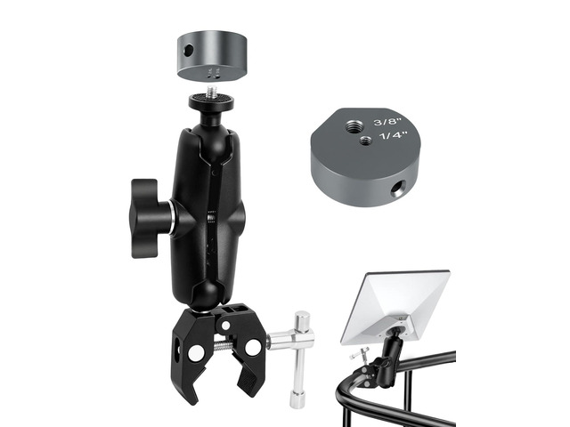 Starlink Mini Clamp Mount, Aluminum Starlink Mini Pole Mount Compatible with New and Traditional Pipe Adapters, Adjustable Clamp Bracket Fits...