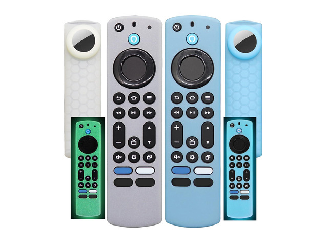 CT-RC1US-21 Remote Cover with Hole for Airtag and Tile Sticker (Glow in The Dark) for NS-RCFNA-21 Insignia/Toshiba Fir tv Remote,for TV Omni Series...