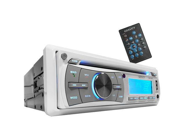 Gravity MGR-208BT 300W Single Din Marine Boat/Yatch Receiver/CD/SD/USB/Aux/AF/FM/MP3 Player - Work with Bluetooth