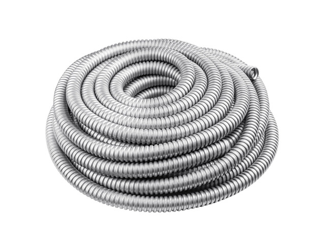 1 Inch 25 FT Flexible Reduced Wall Electrical Conduit, Iron Galvanized Cable Sleeve Tube for Home Low Voltage Cable Management, Wiring and Protection