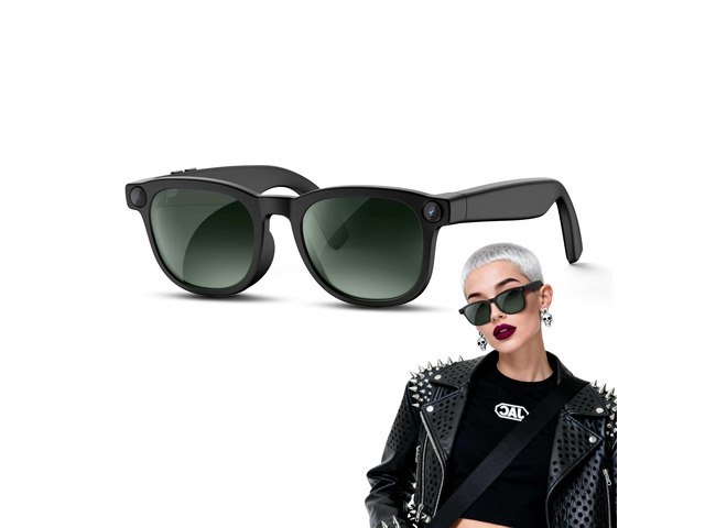Latest AI Smart Glasses with 4K Camera Hands-Free Video Recording, Open-Ear Audio & Wireless Connection for Vlog, Driving, Outdoor, Daily...