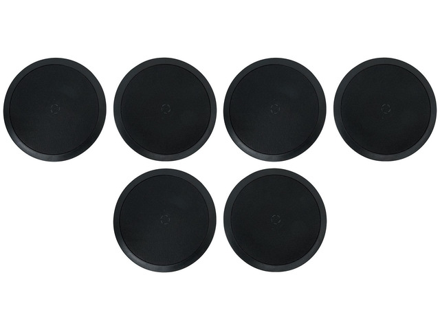 HC85-16 Black 8' 16-Ohm Ceiling Home Audio Speakers, 6-Pack 700W Peak/240W RMS, 2-Way, 8' Woofer, 1/2' Mylar Tweeter, Swivel Tweeter, 40Hz-20kHz,...