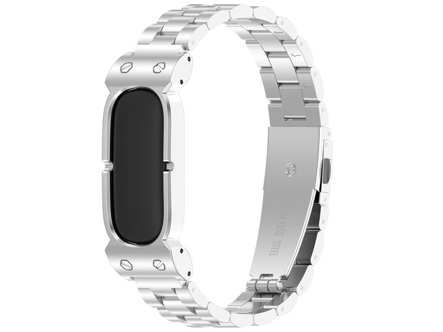 Compatible with Google Fitbit Air Metal Strap, Adjustable Premium Stainless Steel Bracelet Replacement Wristband for Fitbit Air Fitness Tracker