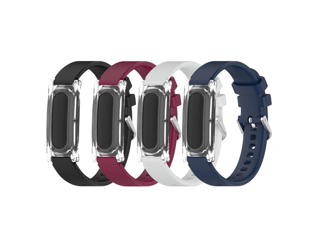 4-Pack Silicone Bands Compatible with Google Fitbit Air Replacement Wristbands Waterproof Strap Bracelet for Women Men