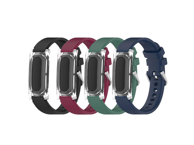 4-Pack Silicone Bands Compatible with Google Fitbit Air Replacement Wristbands Waterproof Strap Bracelet for Women Men