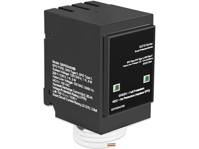 Replacement for Siemens QSPD2A035B 35kA Indoor Surge Protective Device, Whole House Surge Protector for Electrical Panel, 2-Pole Plug-On for...