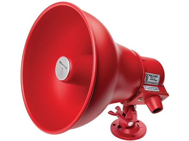 STH-15SR Weatherproof Loudspeaker with Transformer, Red, 15W Power Rating, 400-4000Hz Frequency Response, 102dB @ 15W @ 10 ft. Sensitivity,...