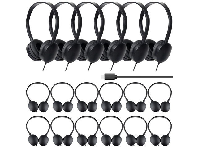 Type C Headphones Bulk for Classroom School Kids 20 Pack,Wired USB C Headphones for School Children Student Phone Tablet Laptop PC Online Class...