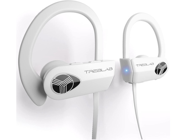 XR500 Bluetooth Running Headphones, IPX7 Waterproof Noise Cancelling, Secure-Fit, Wireless Sport Earbuds with Mic