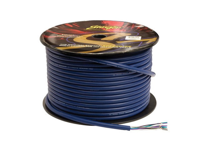 SGW992 9 Conductor Speedwire 250ft Roll, Blue Multi-channel install hookup for car audio amps and processors, flexible outer jacket, single-pull...