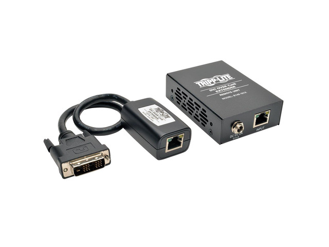 DVI Over Cat5 / Cat6 Ethernet Cable Active Extender, Video Receiver and Transmitter, Extend up to 200 Feet / 60 Meters, 1920x1080 at 60Hz, (B140-101X)