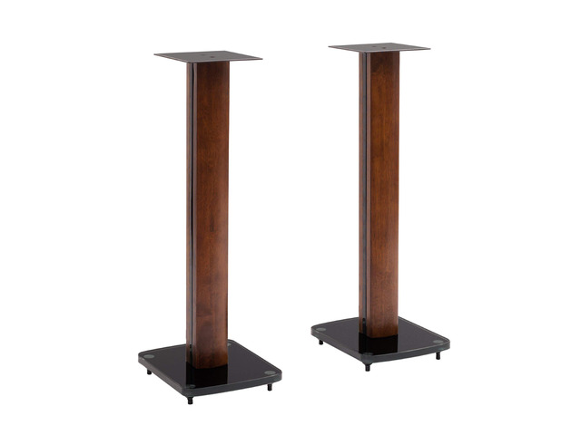 Glass and Steel Speaker Stand, 30-Inch
