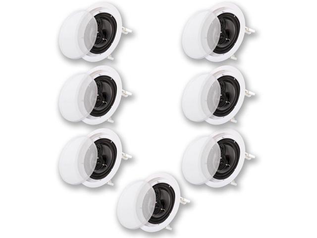 Acoustic Audio CS-IC83 In Ceiling 8' Home Theater 7 Speaker Set 3 Way 2450 Watt CS-IC83-7S