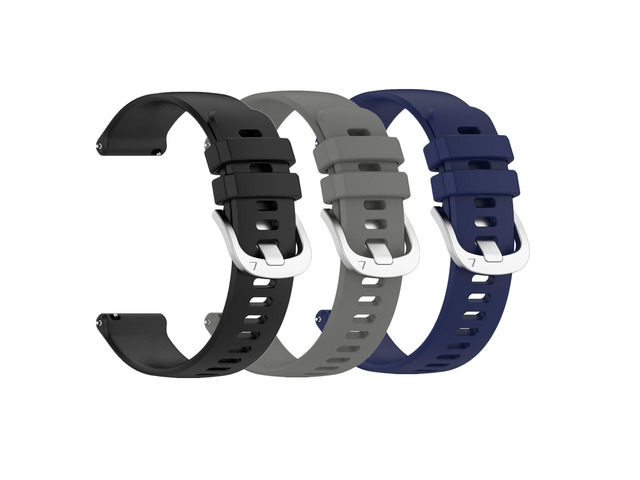 3 Pack Silicone Bands compatible with Garmin Approach S50/S44/S42/S40/S12, 20mm Soft Breathable Sport Strap Durable Sweat-Proof Replacement Watch...