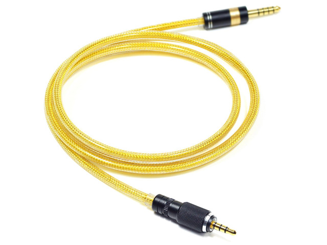 6N OFC Silver-Plated with Metal Shielding Layer 4.4mm 3.5mm Headphone Upgrade Cable for Sony MDR-MV1 MDR-M1 MDR-M1ST (4.4mm Plug)