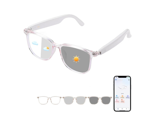AI Smart Glasses, Bluetooth AI Translation Glasses for Men Women, Smart Audio Sunglasses with AI Translation (160+Languages), Photochromic Lenses,...
