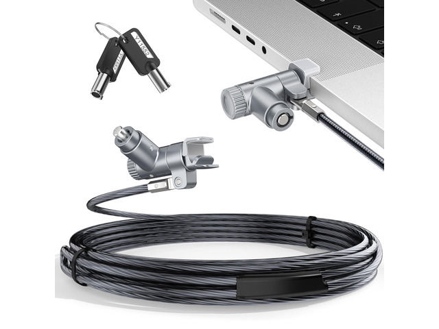 Laptop Locking Cable for MacBook Pro 14/16 (20212024), Anti-Theft Keyed Laptop Security Lock, 6.56ft Cut-Resistant Steel Computer Lock Cable,...