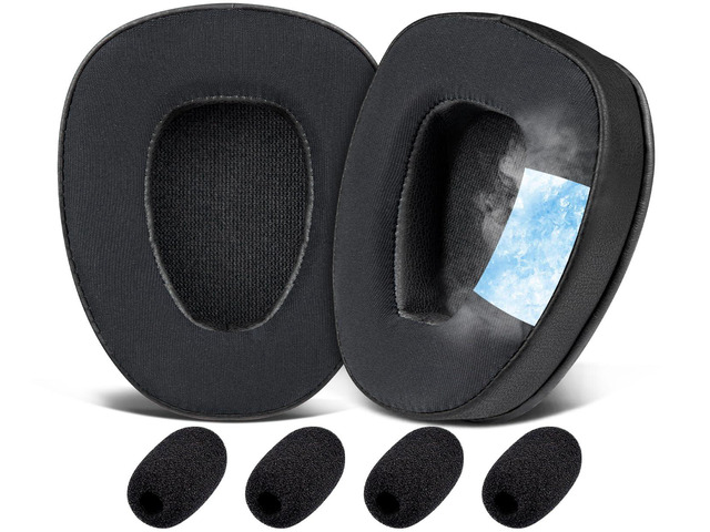 Cooling Earpads for BlueParrott B650/S650(650XT) Noise Cancelling Bluetooth Headset, Ear Pads Cushions with High-Density Foam - CG Black