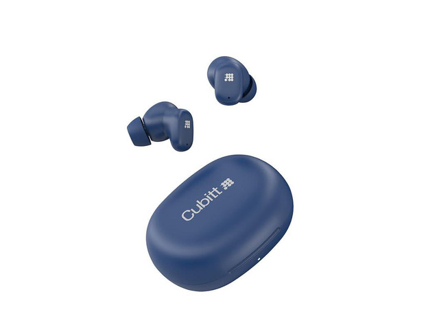Cubitt Power Buds Wireless Earbuds, ANC Bluetooth 6.0 Deepest Blue Transparency Mode, Low Latency, Touch Controls, 500mAh Case
