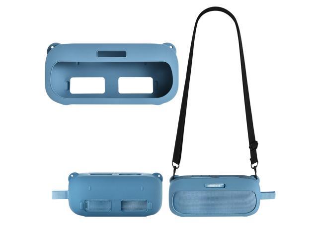 Silicone Case Compatible with Bose New SoundLink Flex 2nd Gen, Protective Case with Shoulder Strap for Bose Speaker (Blue)