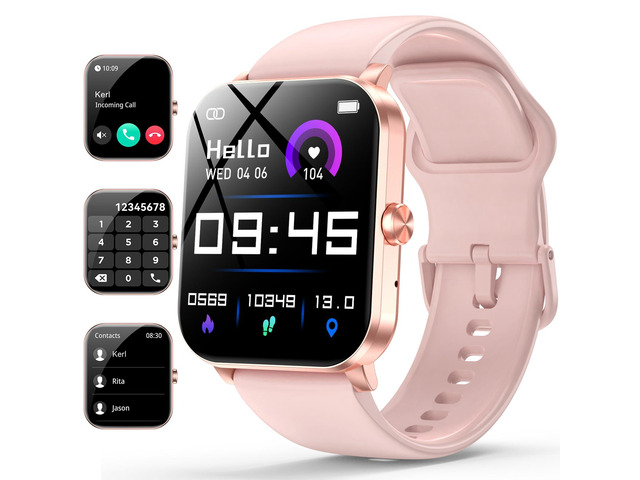 Smart Watch, 1.85' Smartwatch for Men Women (Answer/Make Call), Heart Rate, Sleep Monitor, Pedometer, Spo2, Activity Tracker, IP68 Waterproof...
