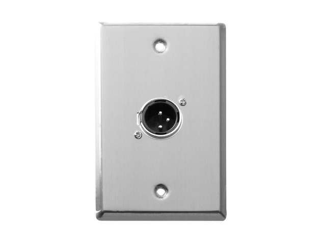 Saga Elite XLR-M1 Single-Gang Wall Plate w/ (1) Male XLR Connector