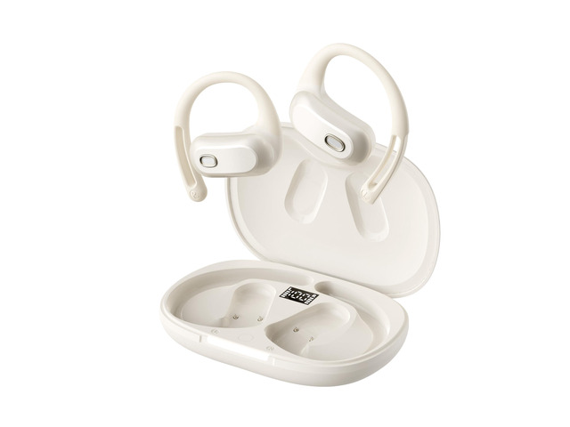Open Ear Headphones,Silicone Ear Hanger,360-Degree Panoramic Sound,Air Conduction, LED Display,IPX7 Waterproof, Wireless Earbuds for Meeting,...
