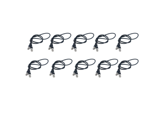 RG58 3 Feet 50-Ohm BNC Male to BNC Male Coaxial Cable Pack of 10
