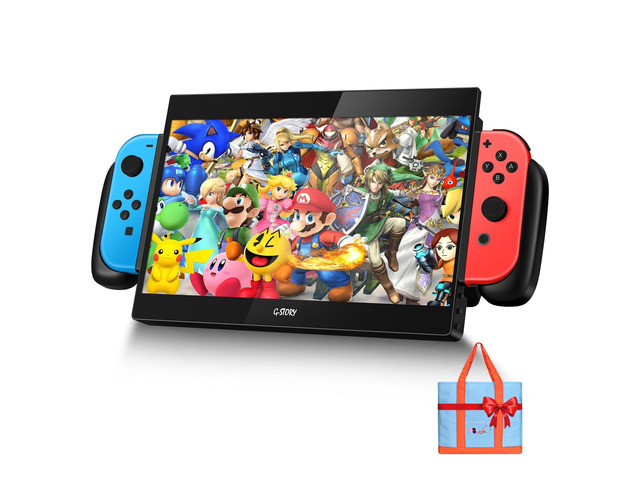 10.1' 1080P Portable Gaming Monitor for Switch, IPS USB-C Travel Monitor