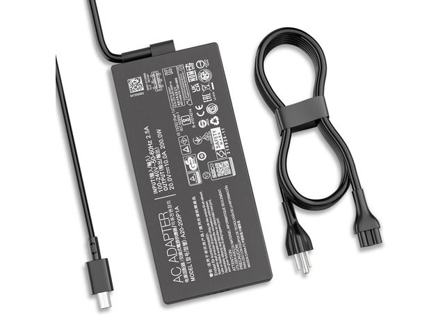 200W 20V 10A Charger Compatible with ASUS Laptop ADP-200JB K AC Adapter ROG Zephyrus G16 G14 2025 GU603 GU605 GA402 GA403 Flow Z13 GZ302 TUF A14...