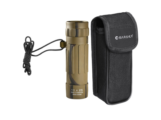 10x25 Lucid View Monocular Compact Lightweight 10x Magnification with Fully Coated Optics, BK7 Roof Prism, Slip-Resistant Rubber Armor, Ideal for...