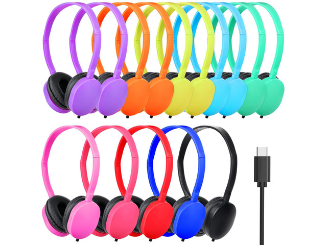 USB Type C Headphones Bulk for Classroom School Kids 20 Pack,Wired USB C Headphones for School Children Student Phone Tablet Laptop PC Online...