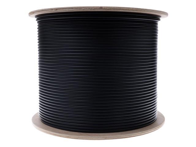 2 Strand Indoor/Outdoor Fiber Optic Cable, OS2 9/125 Singlemode, Corning, Black, Riser Rated, Spool, 2000 Foot