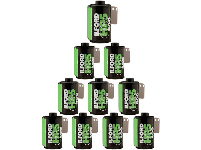 Ilford HP5 Plus, Black and White Print Film, 135 (35 mm), ISO 400, 24 Exposures (1700646) 10 Pack